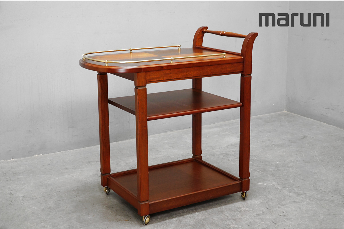 マルニ木工 天然木 電話台 花台 レンジ台 サイドチェスト キャビネット