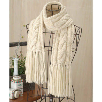 ケーブルマフラー｜作品レシピ｜手編みと手芸の情報サイト あむゆーず