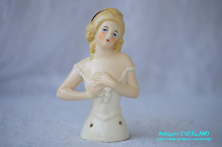 ハーフドール バーガンディー ヘッドドレス ホワイト