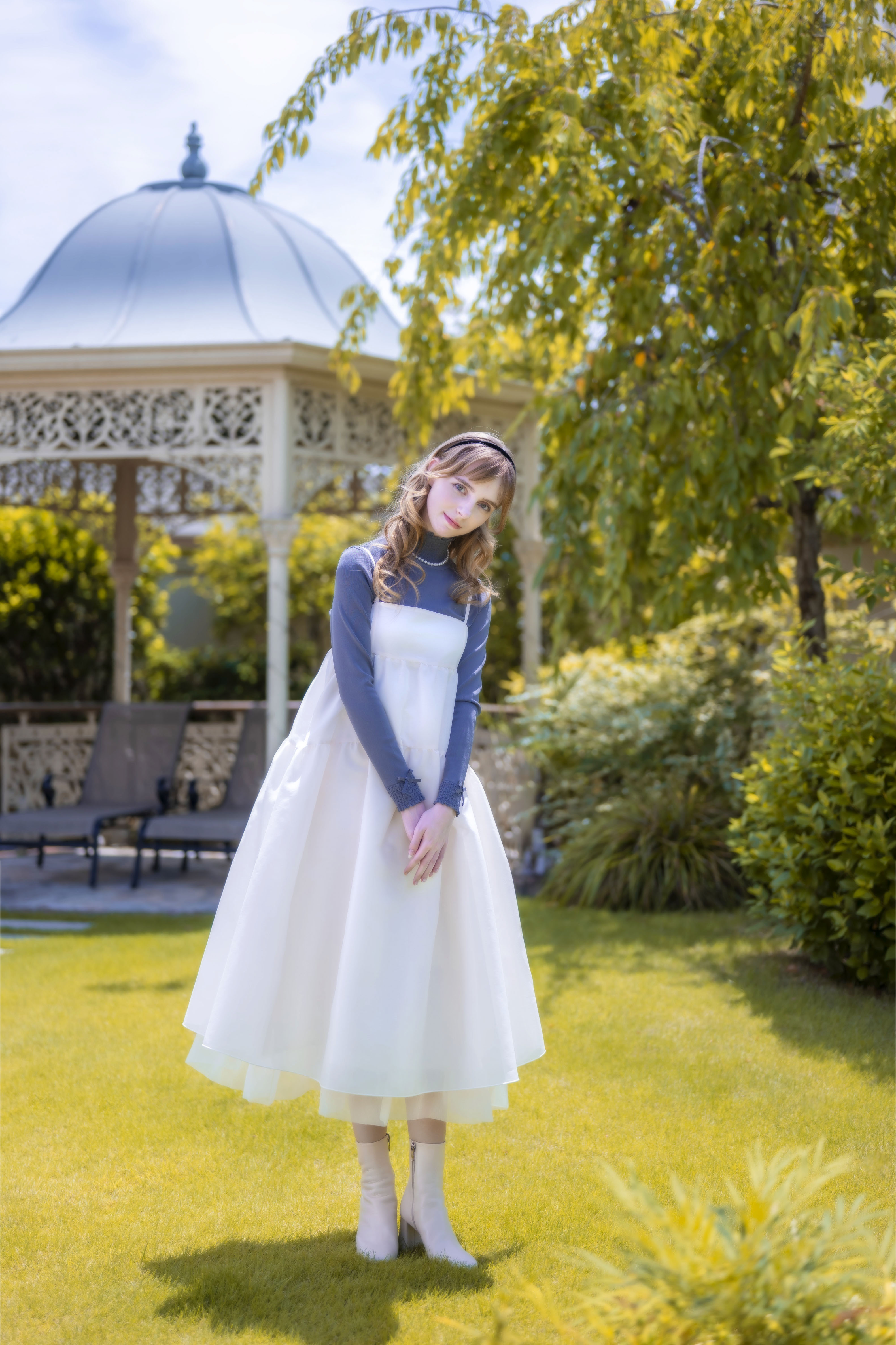 スパンオーガンジー ふんわりキャミドレス【JM2356BE】 商品詳細