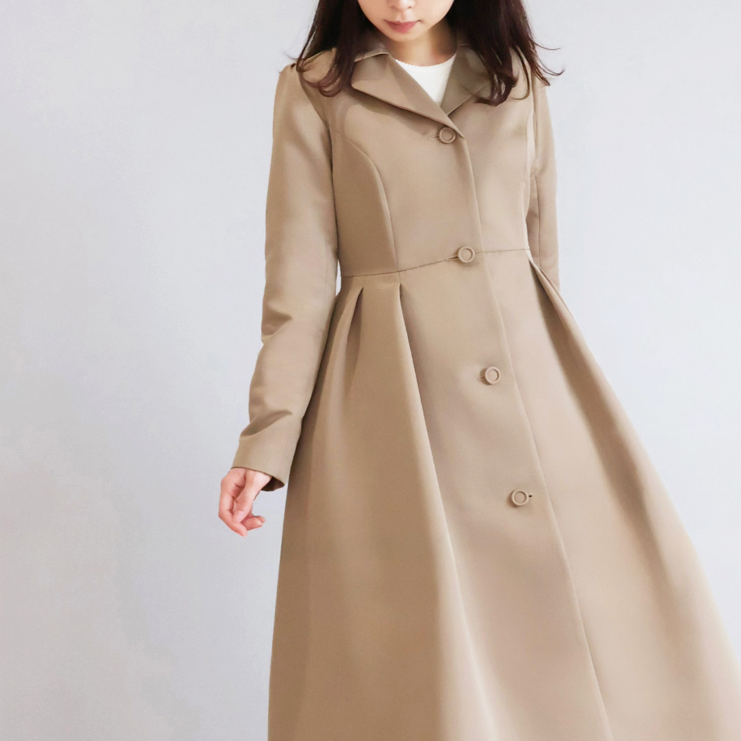 グログランタフタ エレガント チェスターコート【JM1254BD】 商品詳細