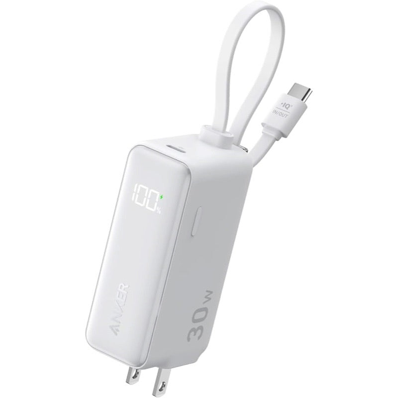 Anker Power Bank (30W, Fusion, Built-In USB-C ケーブル