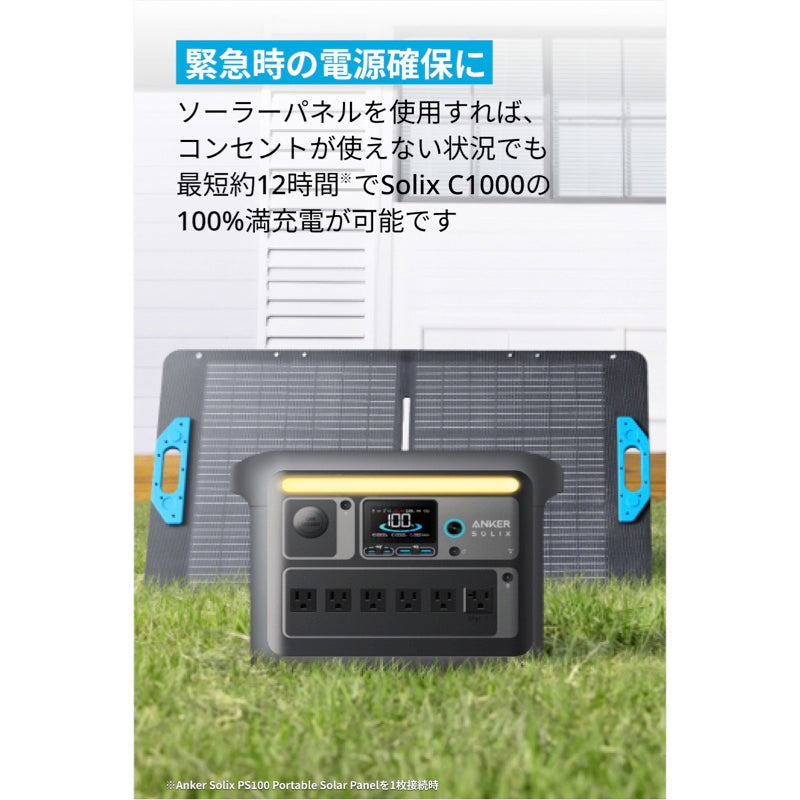 Anker Solix PS100 Portable Solar Panel | ソーラーパネルの製品情報