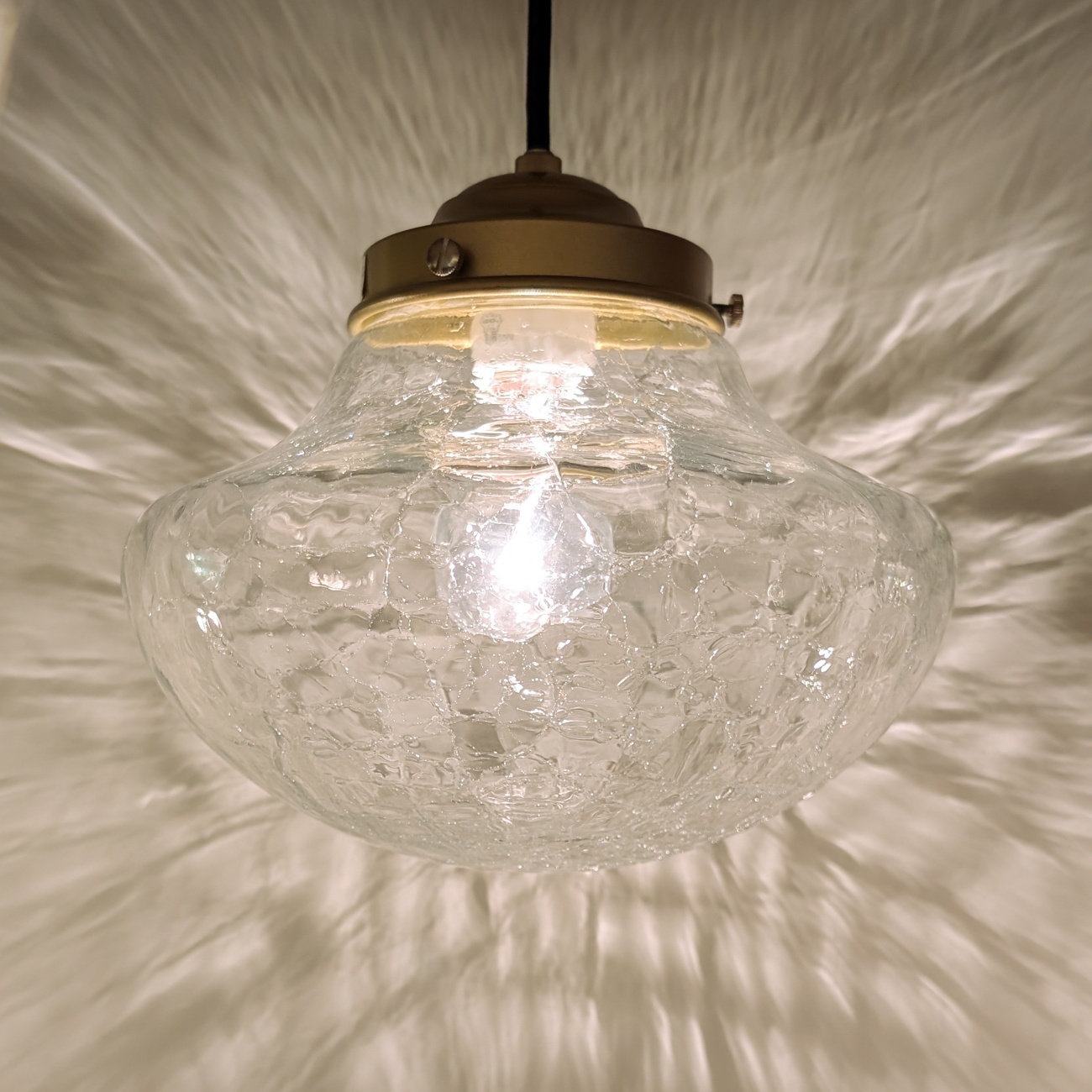 イチョウ型ペンダントライトヒビクリア アトリエ Ansan