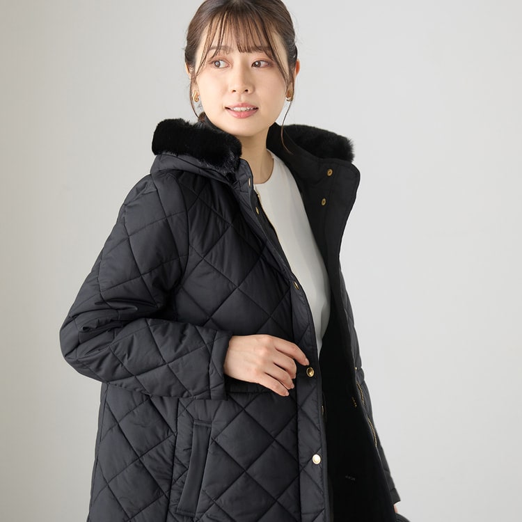 フード取り外し可能 キルトフードファーコート【AOKI公式通販】