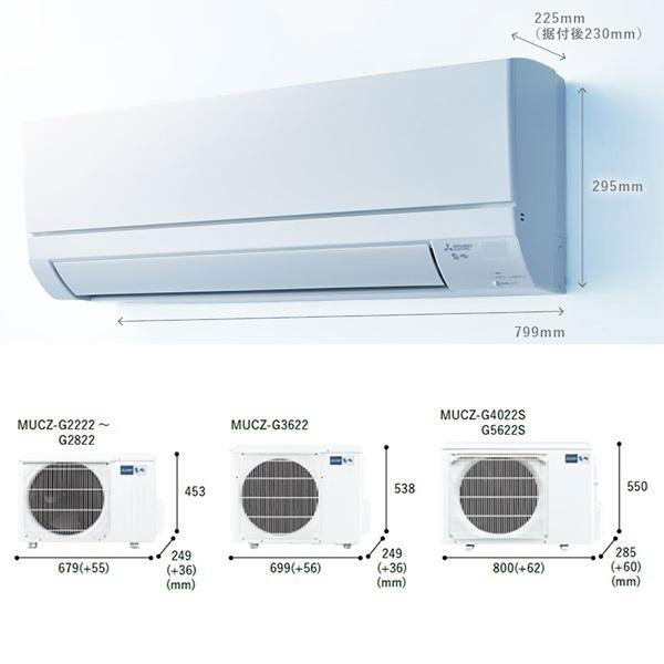 MSZ-GV2822-W 標準取付工事費込 三菱電機 ルームエアコン 霧ヶ峰 GV