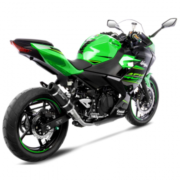LeoVince 15218FB LV-10 Full Black Slip-on Exhaust for Kawasaki