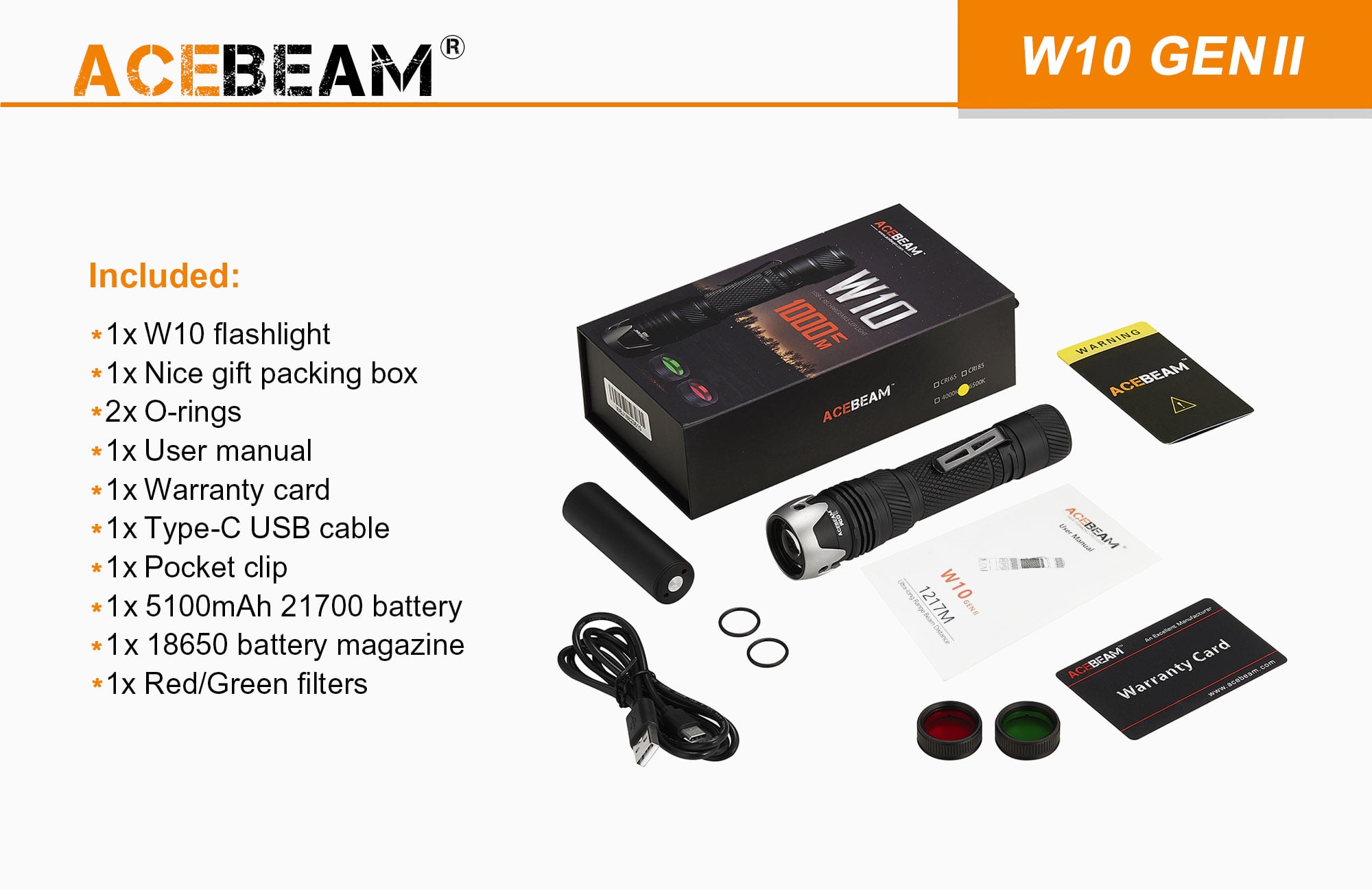 W10 GEN II LEP Flashlight|Acebeam® Official Store |High-Powered