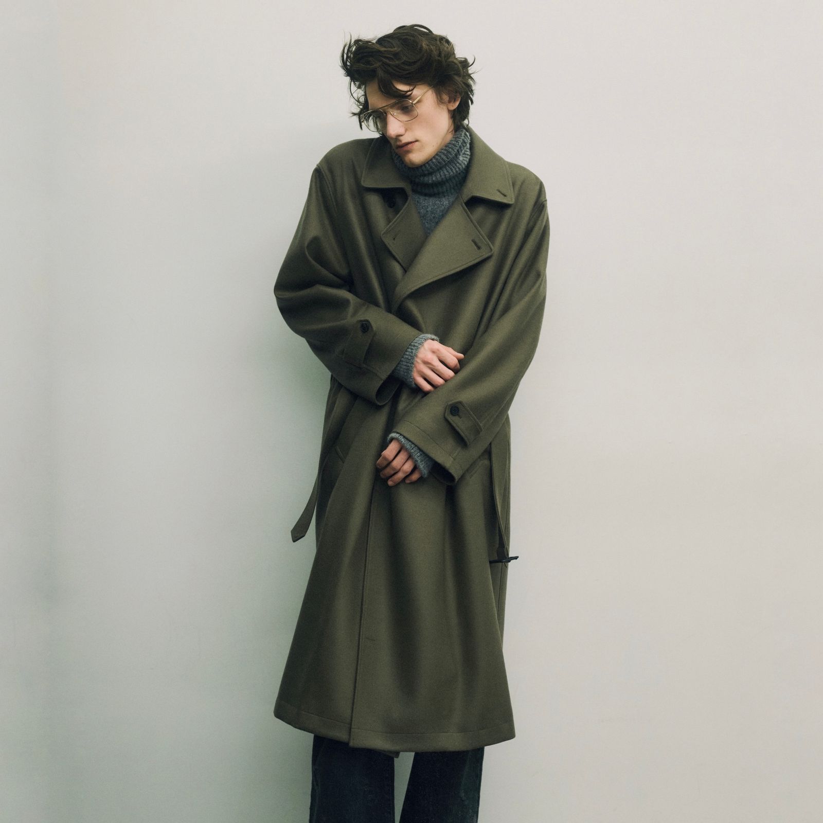 ssstein - 【残りわずか】Oversized Double Breasted Coat(WOOL