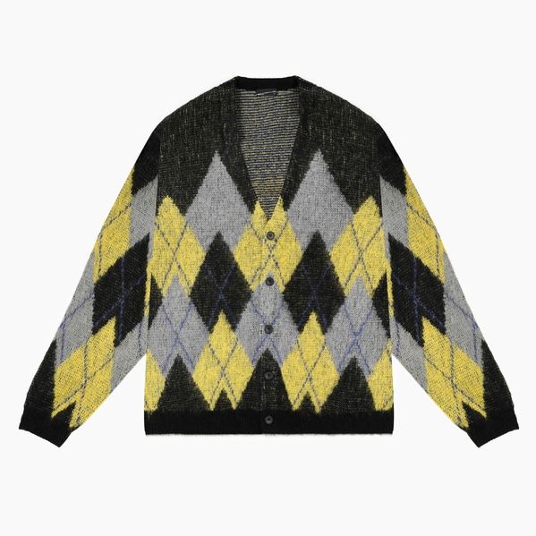 LAD MUSICIAN - 【残り一点】M/Shaggy Argyle Knit Cardigan | ACRMTSM