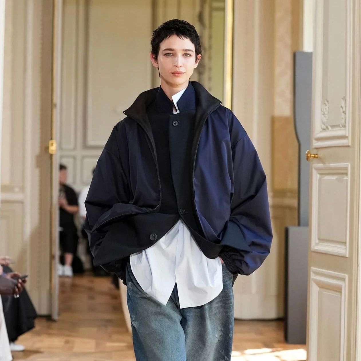 ssstein - 【残り一点】Silk Back Stand Collar Zip Jacket | ACRMTSM