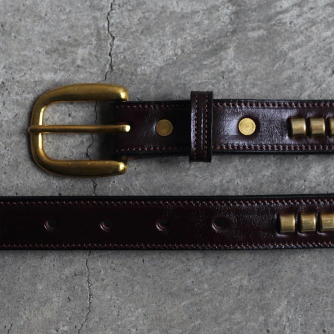 TORY LEATHER - 【残り一点】3/4 Clincher Belt(HAVANA×BRASS