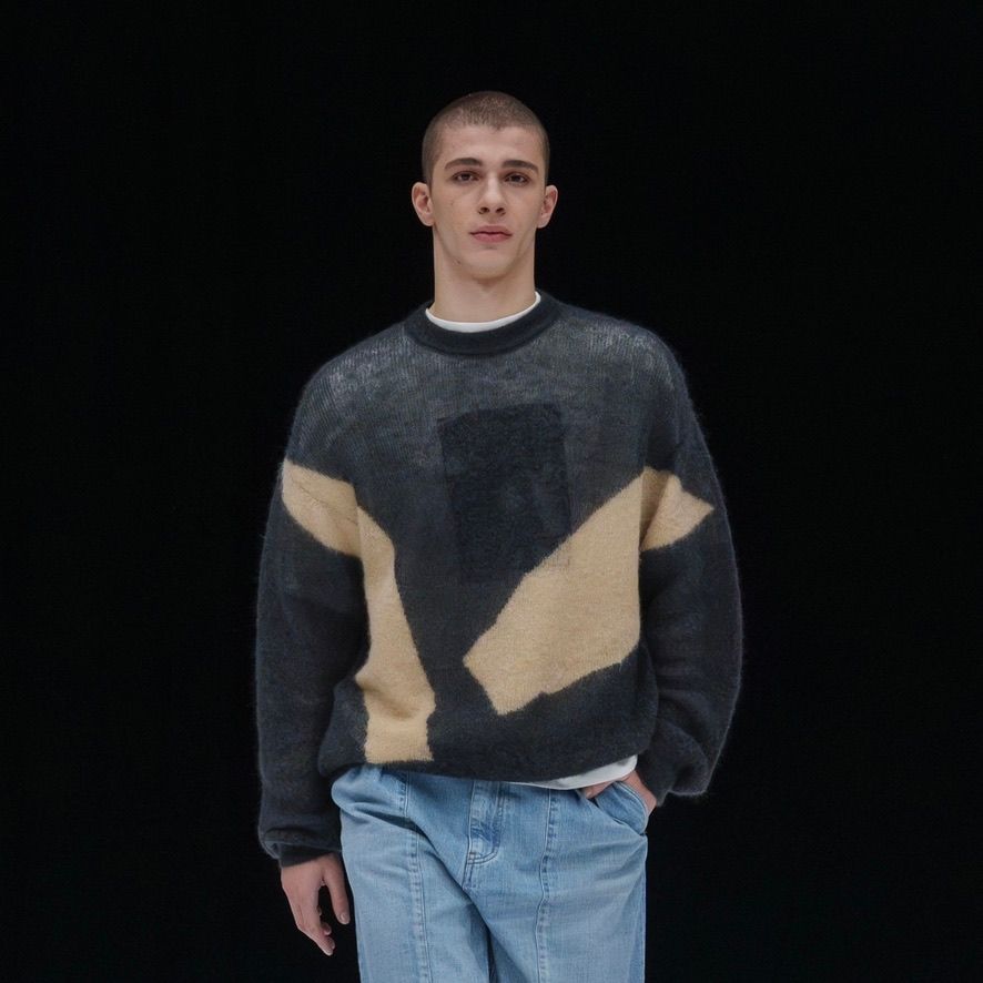 YOKE - 【残り一点】Photogram Intarsia Sweater | ACRMTSM ONLINE STORE