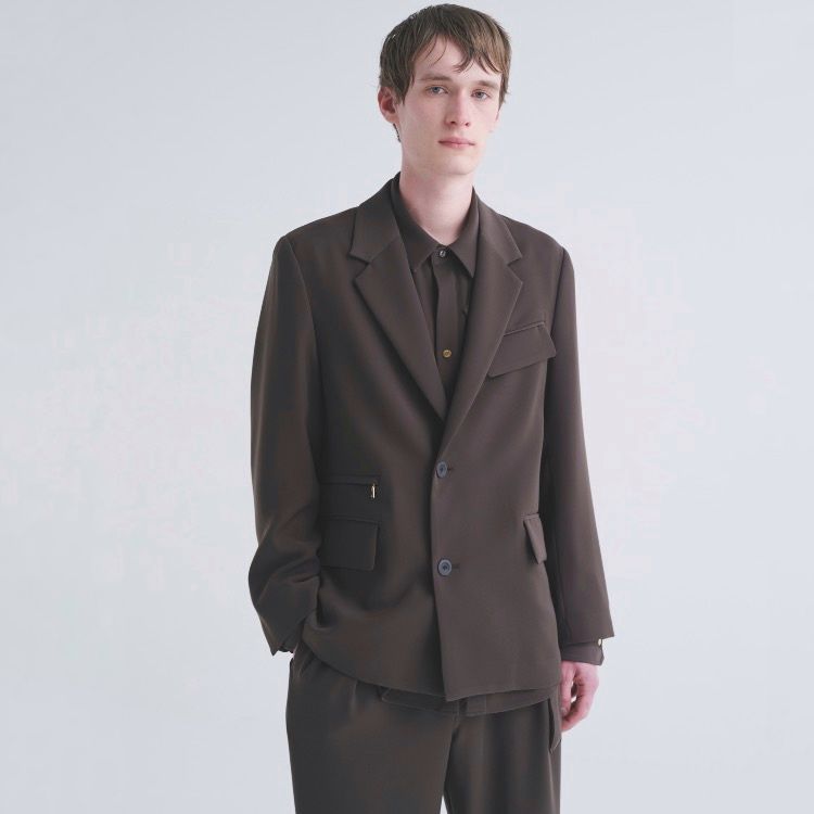 CULLNI - 【残り一点】Double Cloth Twill Zip Pocket Tailored Jacket