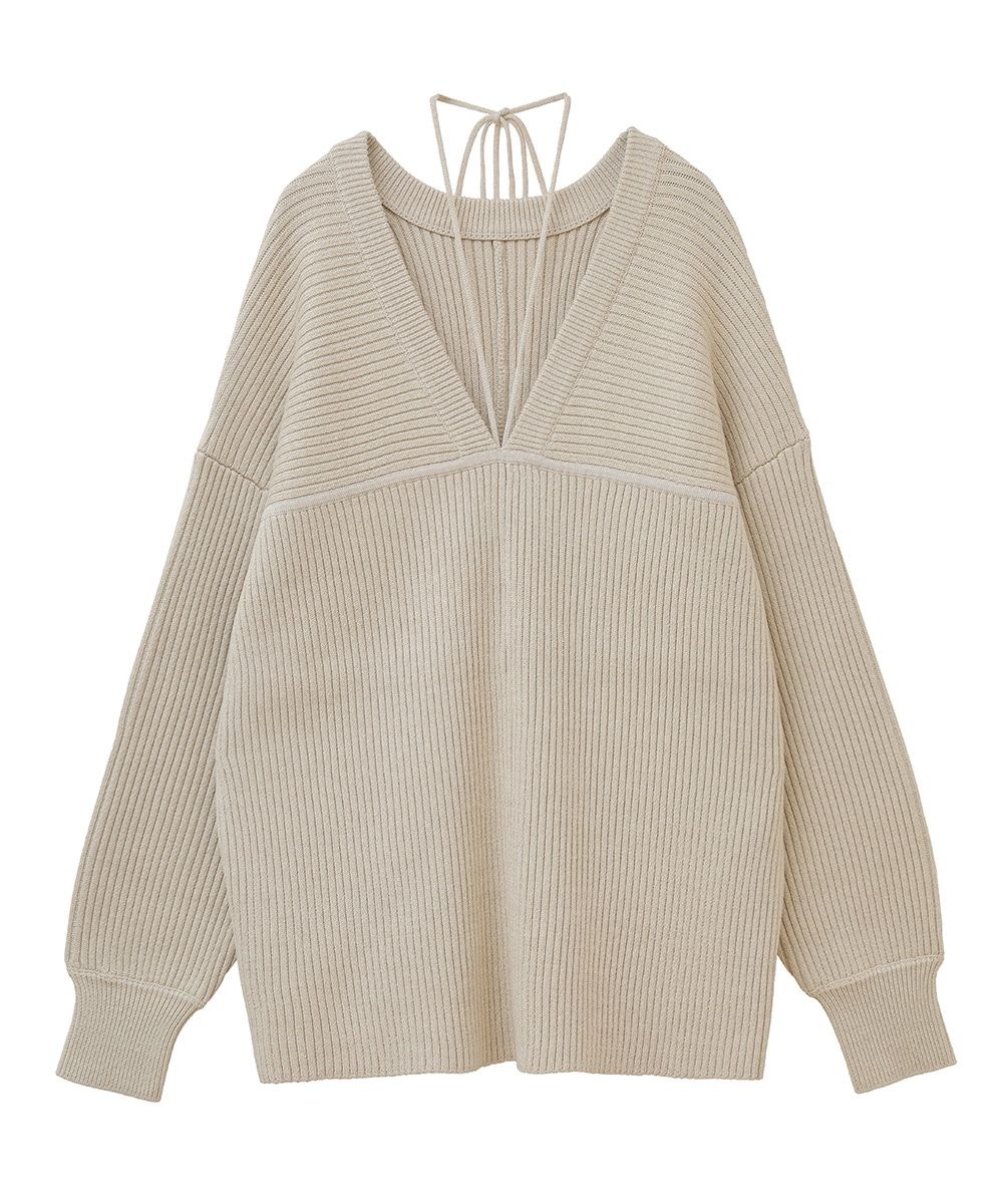 CLANE ミックスカラーニットトレンカ＋カーディガンセット CLANE