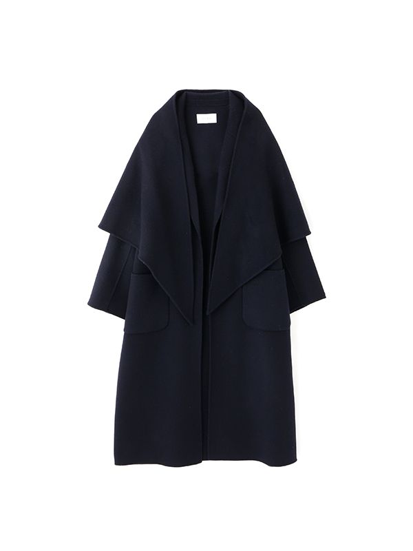 ETRE TOKYO - リバーストールロングコート - NAVY | ADDICT WEB SHOP