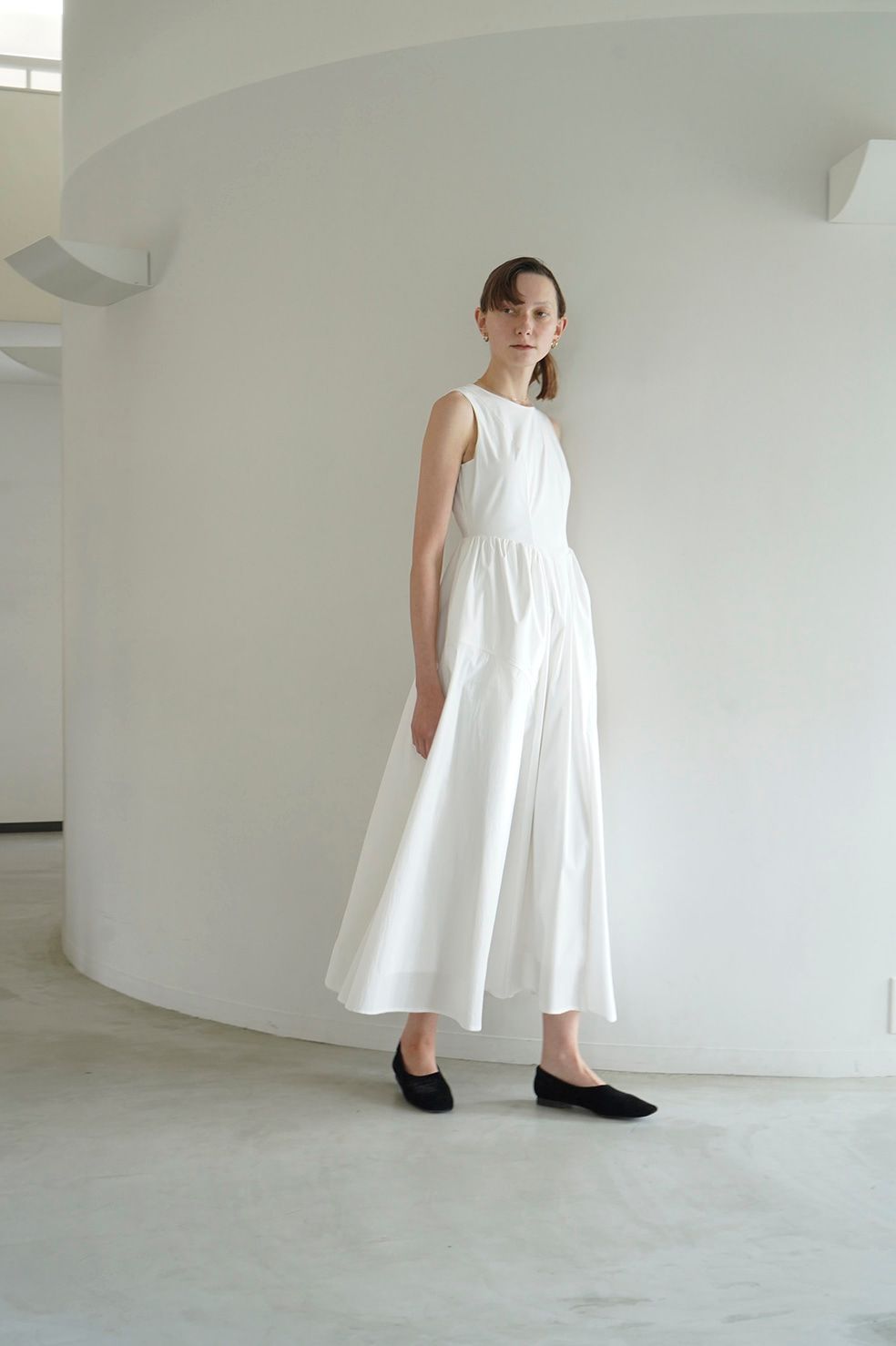 CLANE - クロセット ライン アーチフレア ワンピース - CORSET LINE