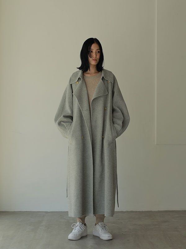 ETRE TOKYO - リバートレンチコート - GREY | ADDICT WEB SHOP