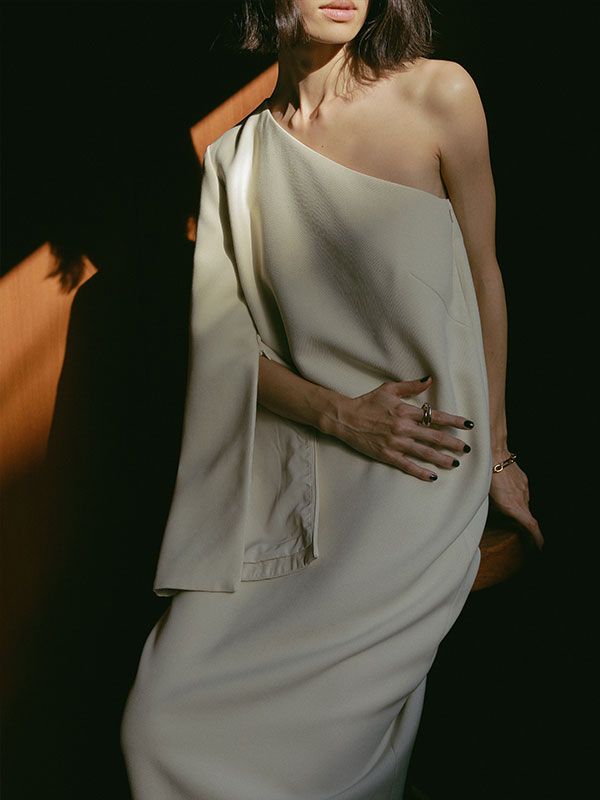 ETRE TOKYO - 2wayスリーブワンショルダーワンピース - OFF WHITE