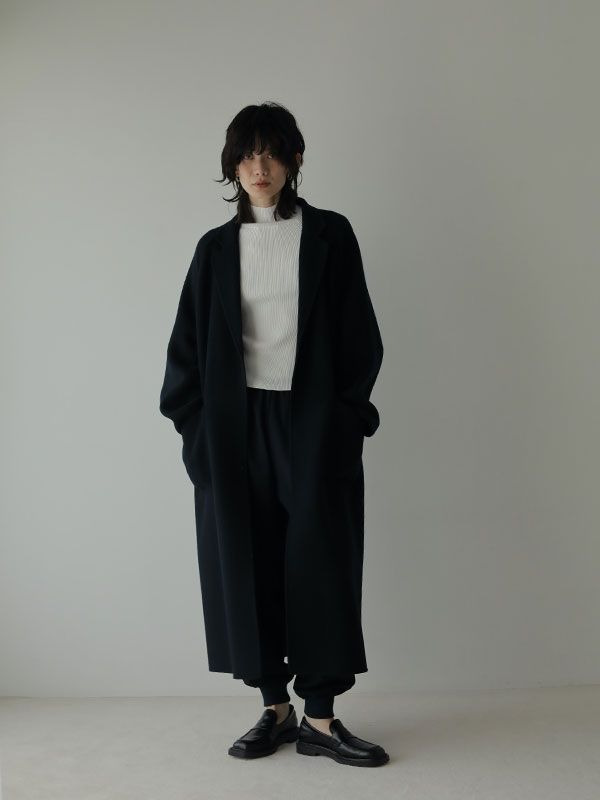 ETRE TOKYO - リバーストールロングコート - NAVY | ADDICT WEB SHOP