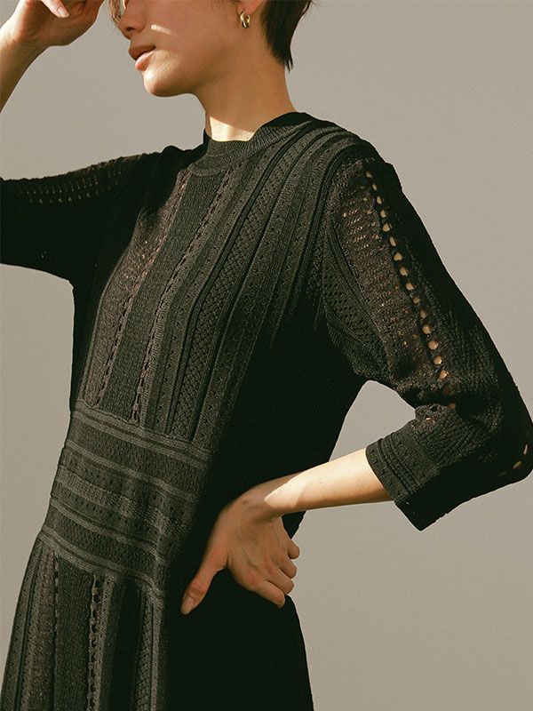 ETRE TOKYO - レーシーニットワンピース | ADDICT WEB SHOP