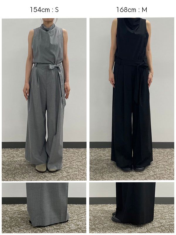 ETRE TOKYO - ドレープハイネックノースリオールインワン - BLACK