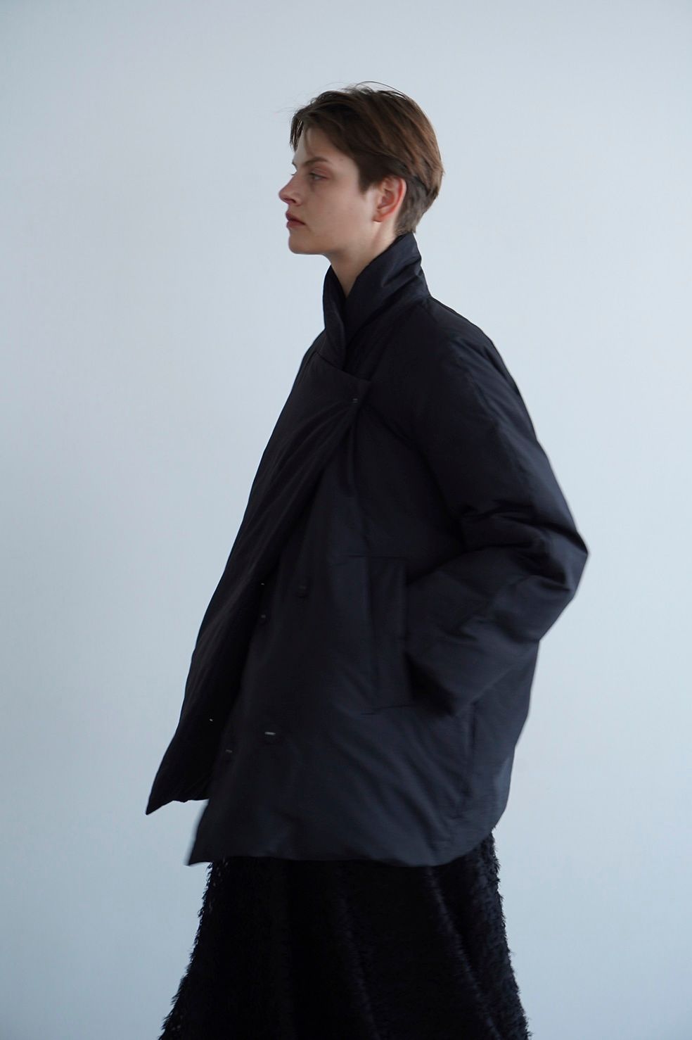 CLANE - コクーン ダウン コート - COCOON SHORT DOWN COAT - BLACK