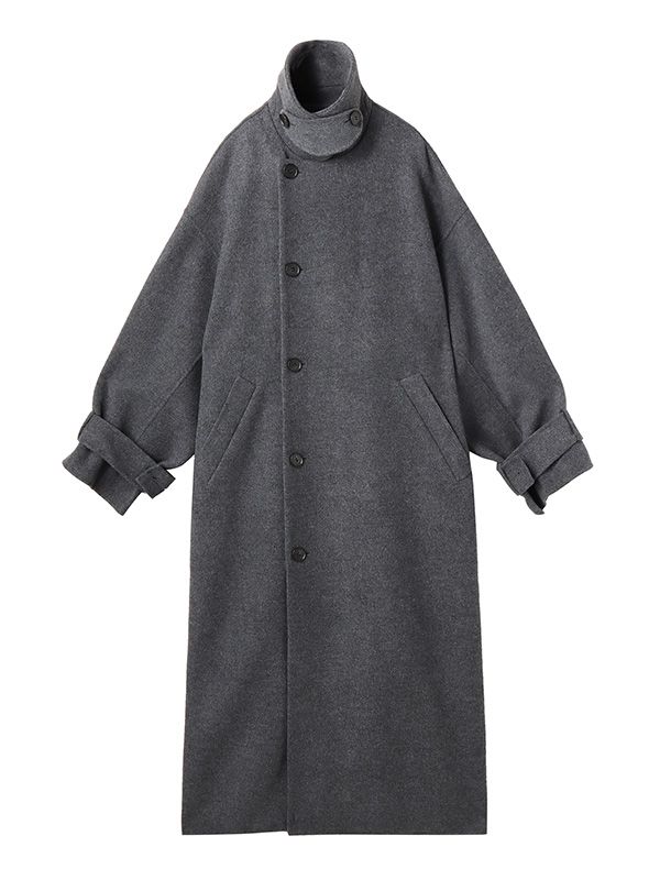 ETRE TOKYO - ミリタリーロングリバーコート - GREY | ADDICT WEB SHOP