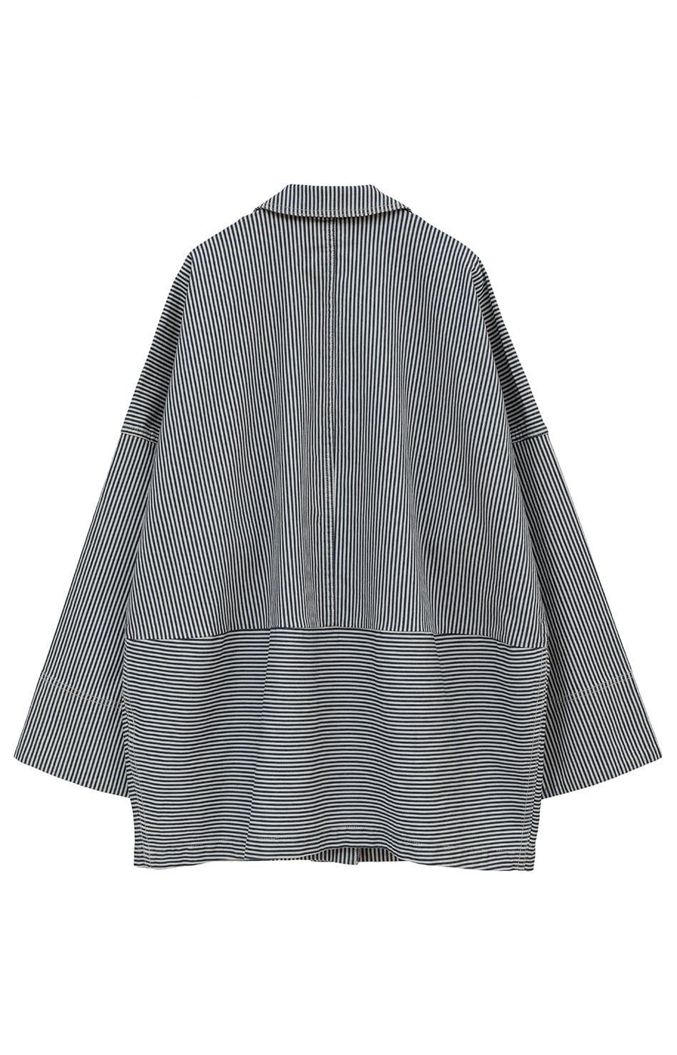 CLANE - カバーオール ジャケット - ストライプ - WORK OVER JACKET