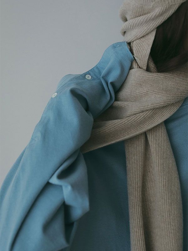 ETRE TOKYO - カットオフカフスロンTee (BLUE) | ADDICT WEB SHOP