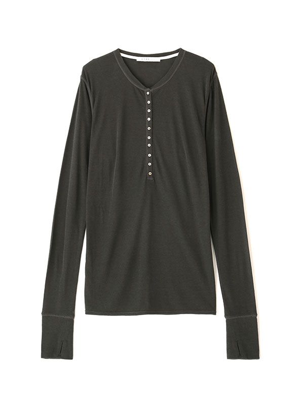 ETRE TOKYO - ウールフライスヘンリーネックプルオーバー（CHARCOAL