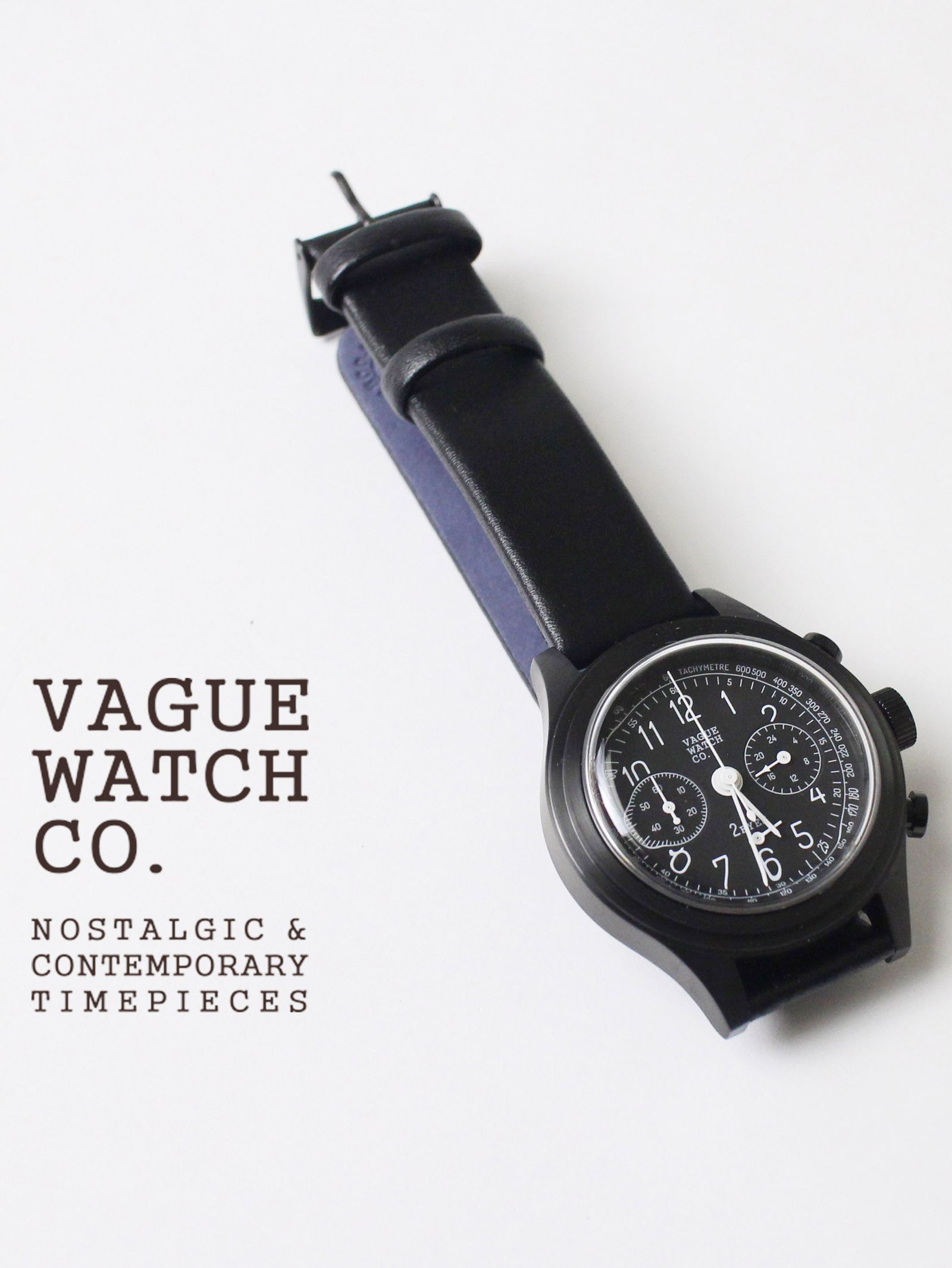VAGUE WATCH CO. - 2EYES クロノグラフ BLACK 「松本潤 ドラマ99.9着用