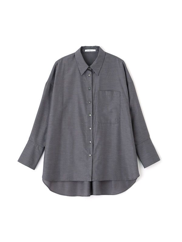 ETRE TOKYO - ライトタンブラーオーバーサイズシャツ - GREY | ADDICT