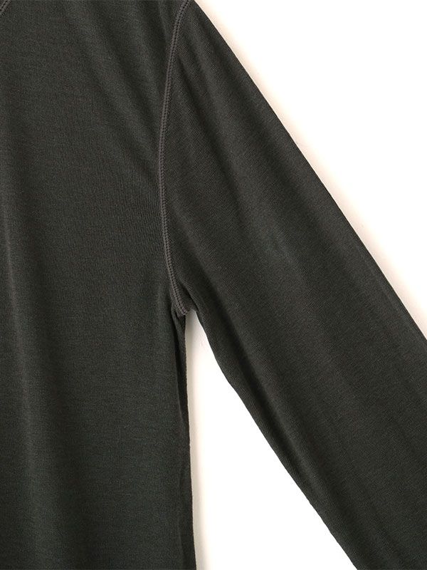 ETRE TOKYO - ウールフライスヘンリーネックプルオーバー（CHARCOAL