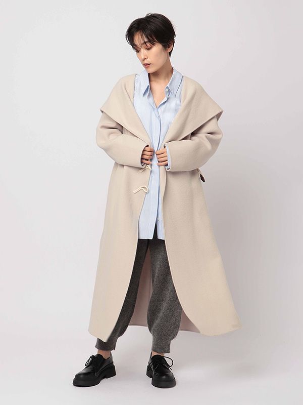 ETRE TOKYO - フーディーリバーダッフルコート - GREIGE | ADDICT WEB SHOP