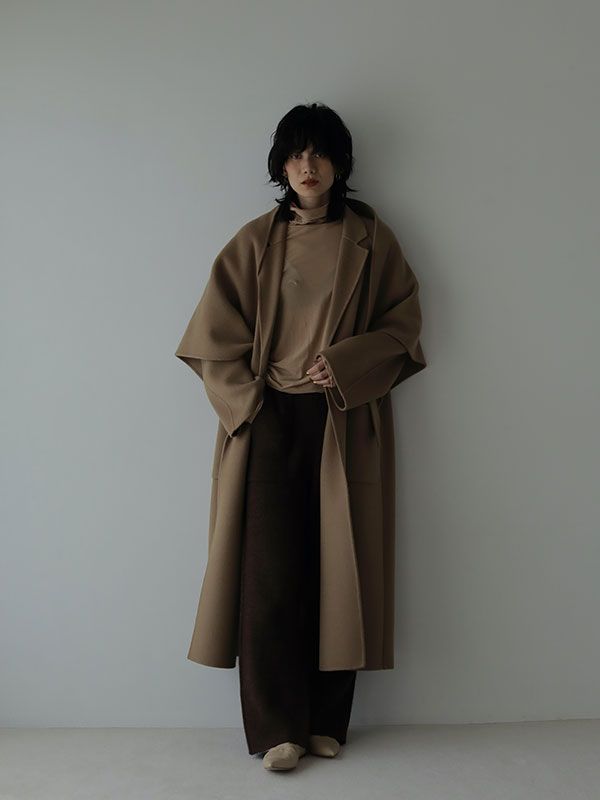 ETRE TOKYO - リバーストールロングコート - BEIGE | ADDICT WEB SHOP