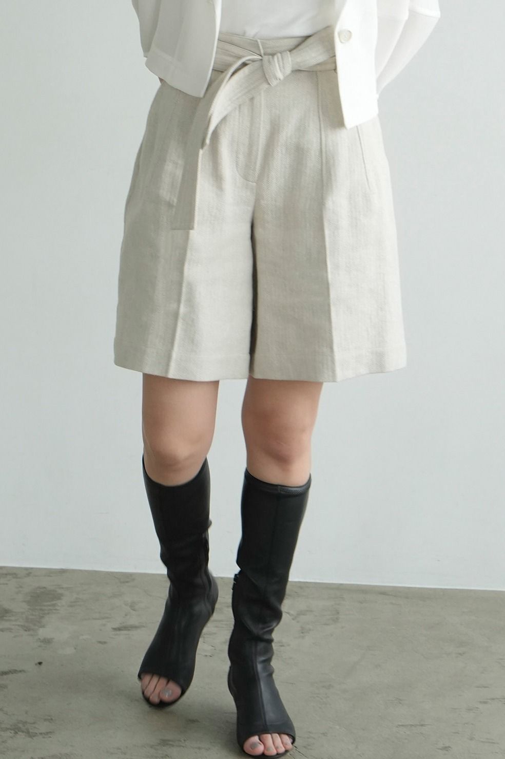 CLANE - ステッチベルトハーフパンツ - STITCH BELT HALF PANTS - MIX