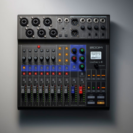 Zoom LiveTrak L-8 Portable 8-Channel Digital Mixer and Multitrack