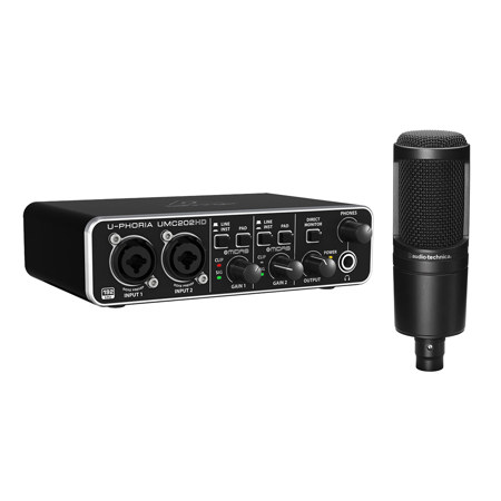 Behringer U-PHORIA UMC202HD USB Audio Interface, with AT2020