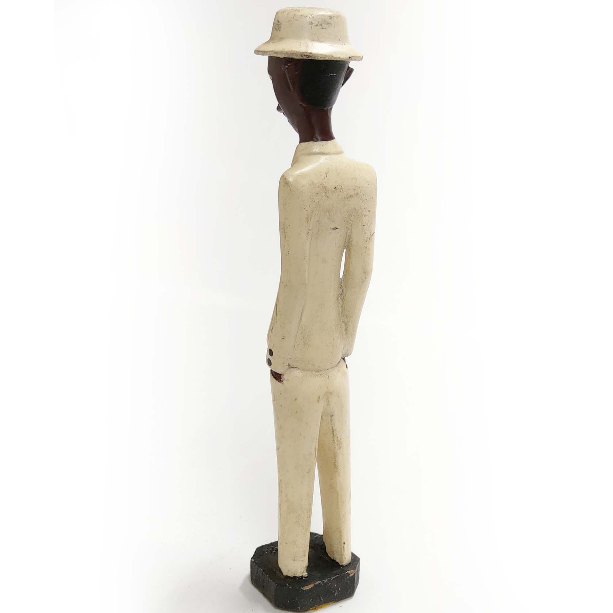 19世紀・コートジボワール「木彫・少年像」アフリカ・民族人形・コロン