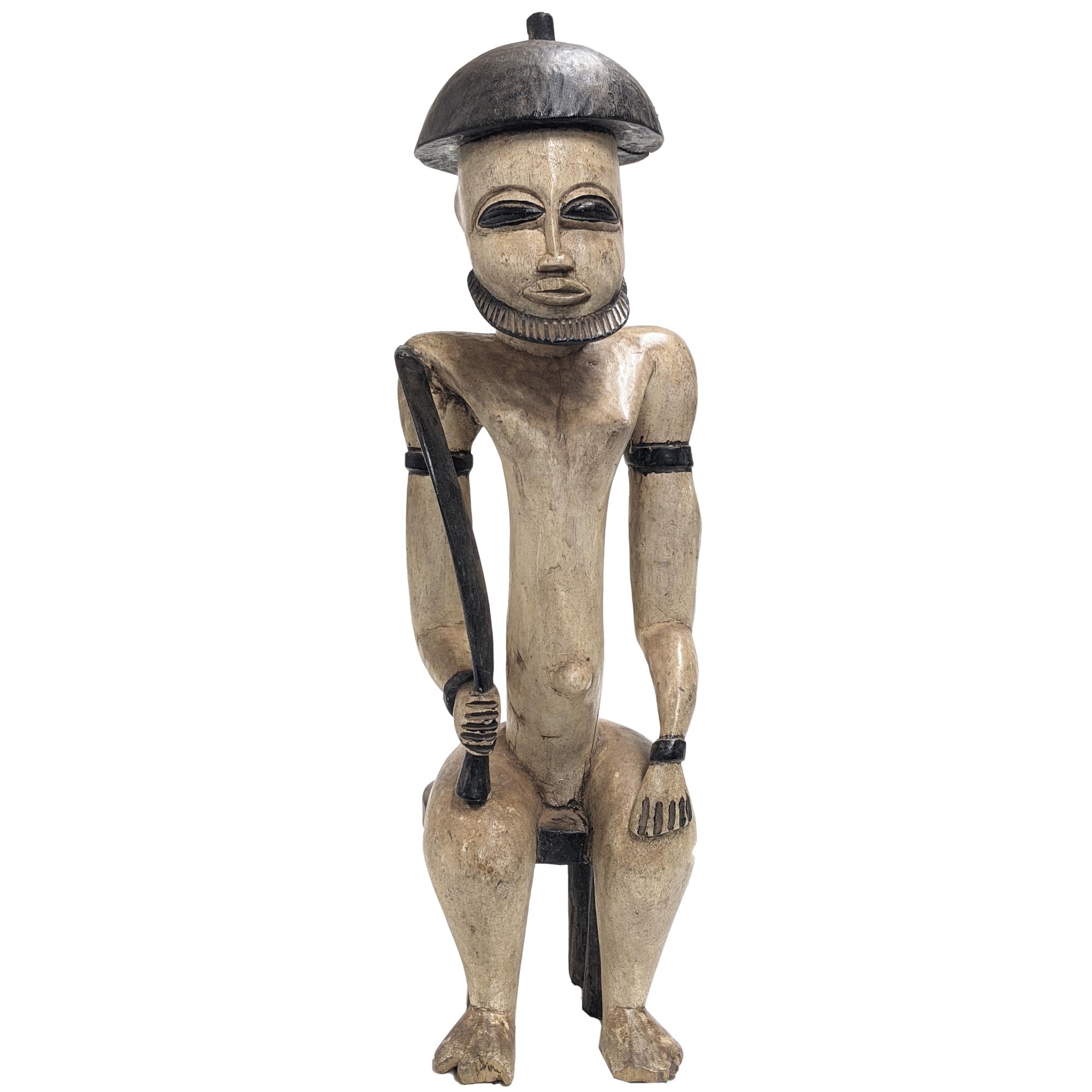 ウロボ族彫像 高さ50cm アフリカンアート 木彫刻 (f340-16) - アフリカ