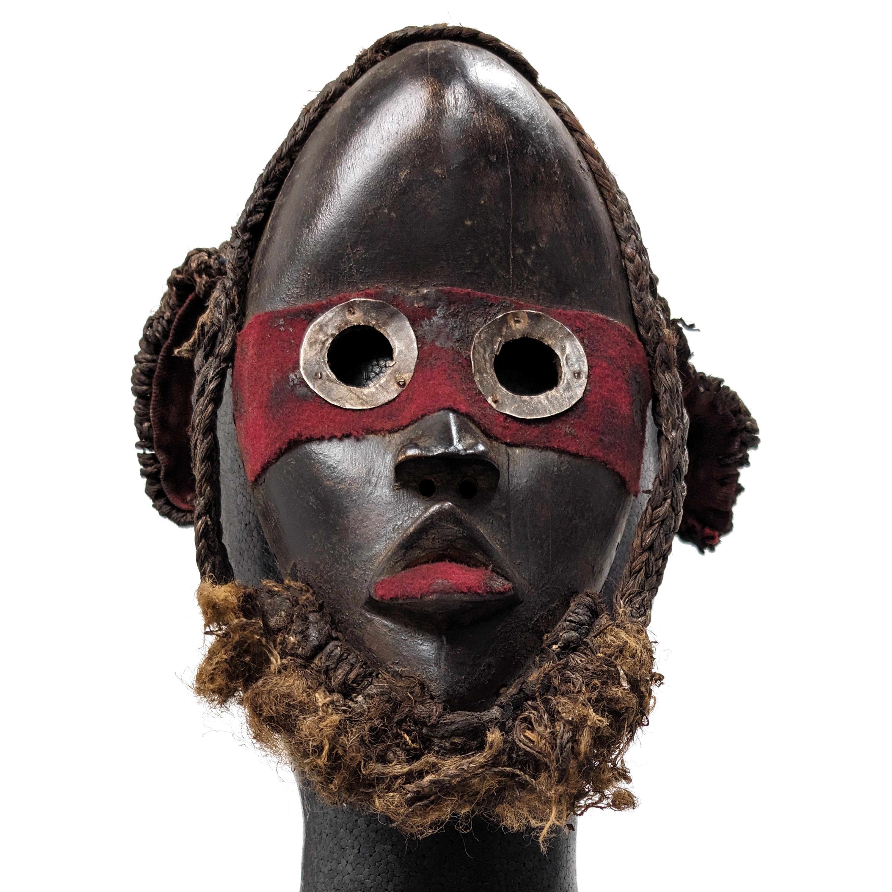 ダン族マスク 23cm アフリカンアート 仮面 （p700-01） - アフリカ雑貨
