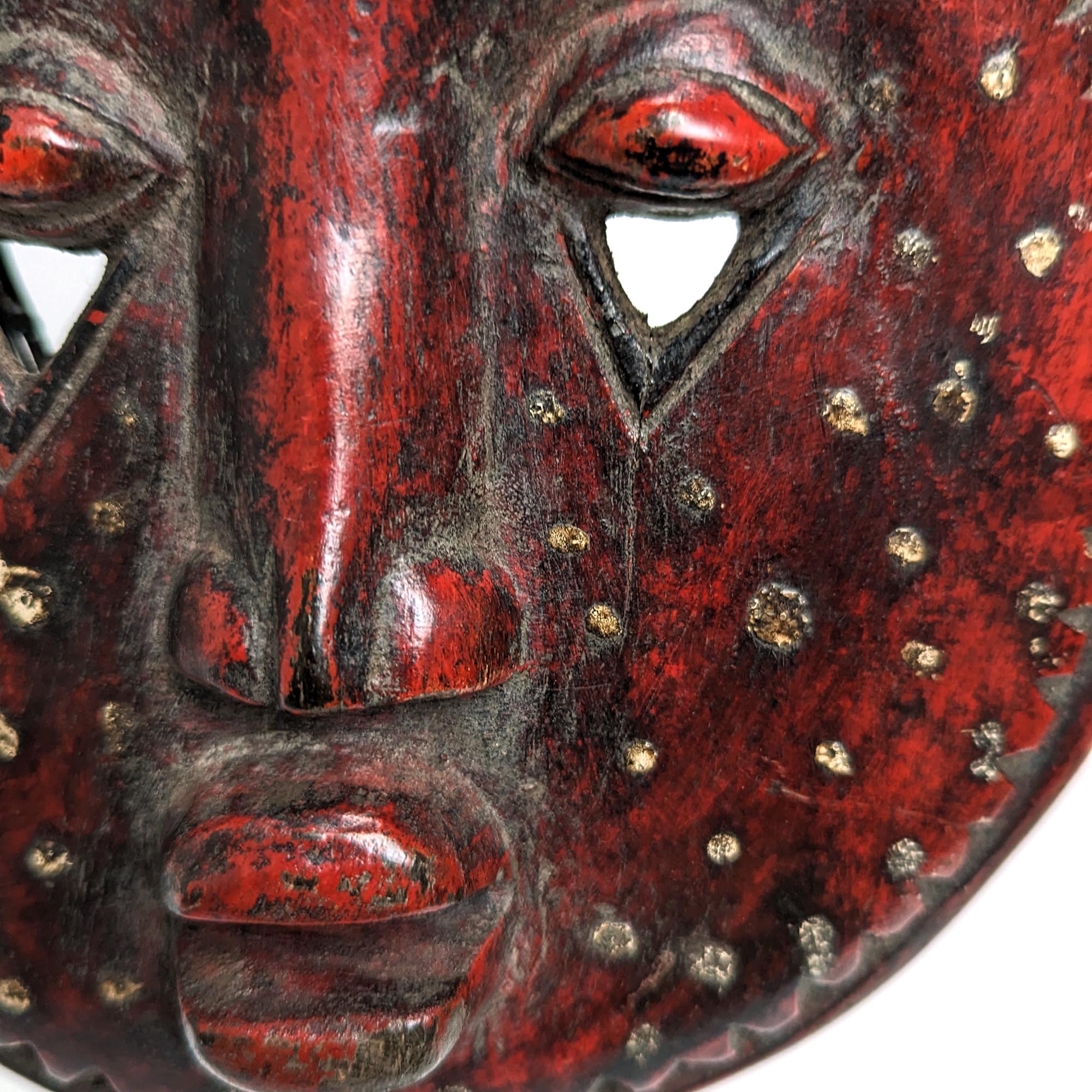 バウレ族仮面 31cm アフリカン プリミティブアート マスク （p016-32