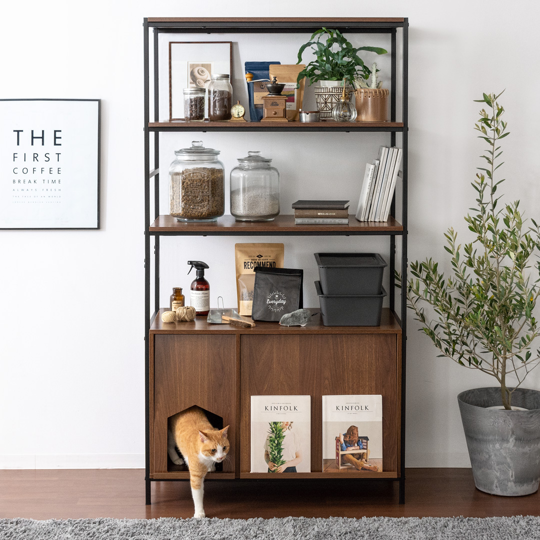 猫用トイレ収納ラック Selma (セルマ) ハイタイプ | 家具・インテリア