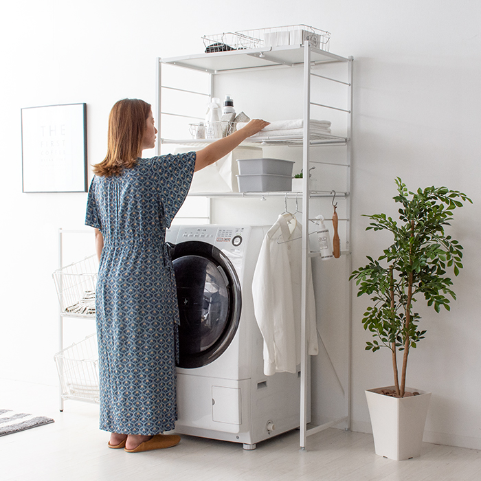 伸縮ランドリーラック LESTER (レスター) 棚タイプ | 家具・インテリア