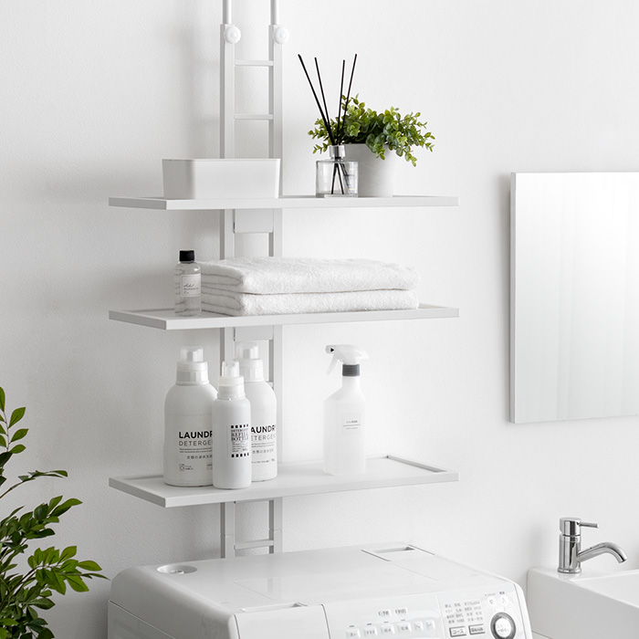 突っ張り式ランドリーラック Leith(レイス)棚3段タイプ | 家具