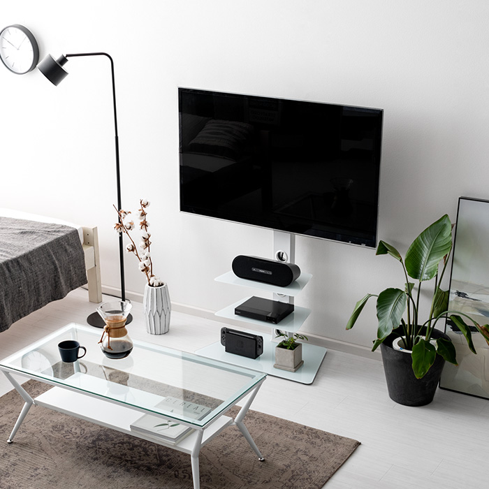 壁寄せテレビスタンド Varial(バリアル) 3段棚タイプ | 家具