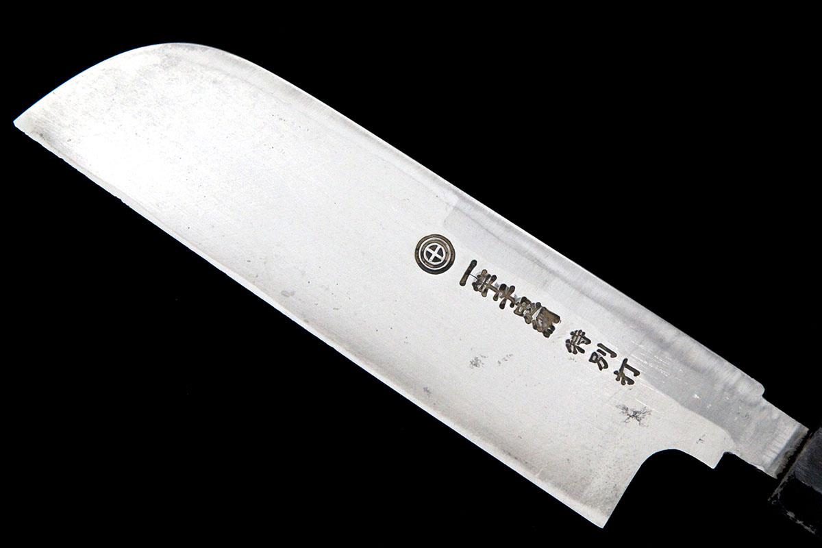 むきもの包丁 霞 四寸 黒檀柄 鞘付 KN02-A11122-2L3D | 一竿子忠綱