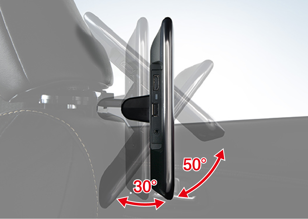 10.1型WXGAヘッドレスト取付け型リアビジョン2台パックSXH10ST | カー