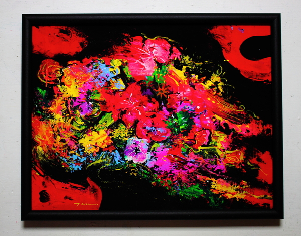 花」 抽象画風 6号F」 by 安本太ん｜Artmeter｜暮らしを彩るアートが